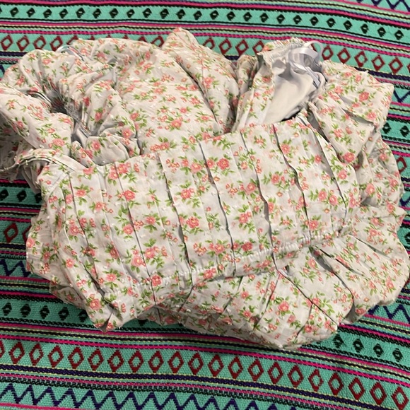 NWT Boho Ditsy Floral Midi Dress by be you be Free in sky blue - Picture 11 of 12